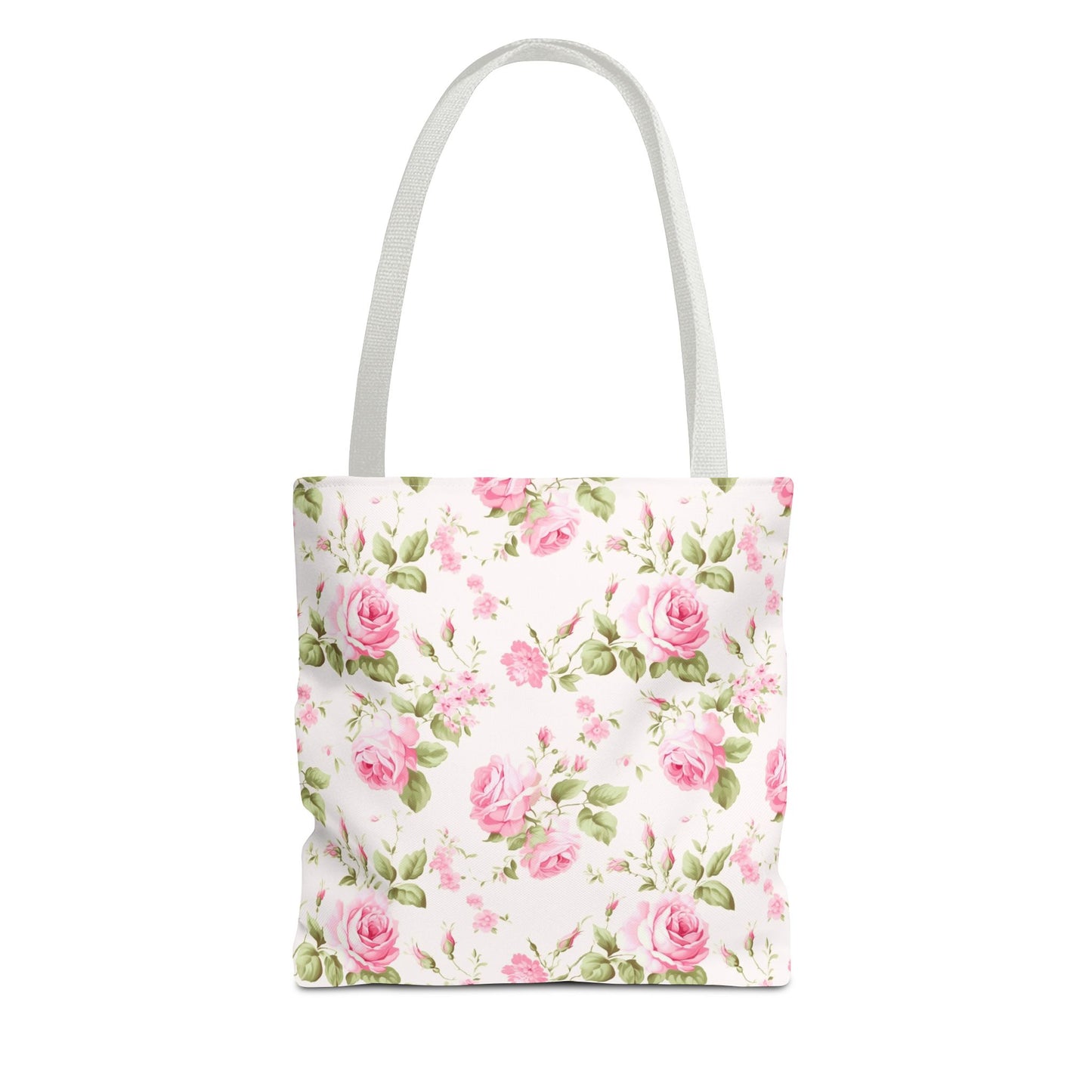 Floral Tote Bag, Rose Pattern Shoulder Bag, Stylish Eco-Friendly Shopper, Gift for Her, Spring Summer Accessory