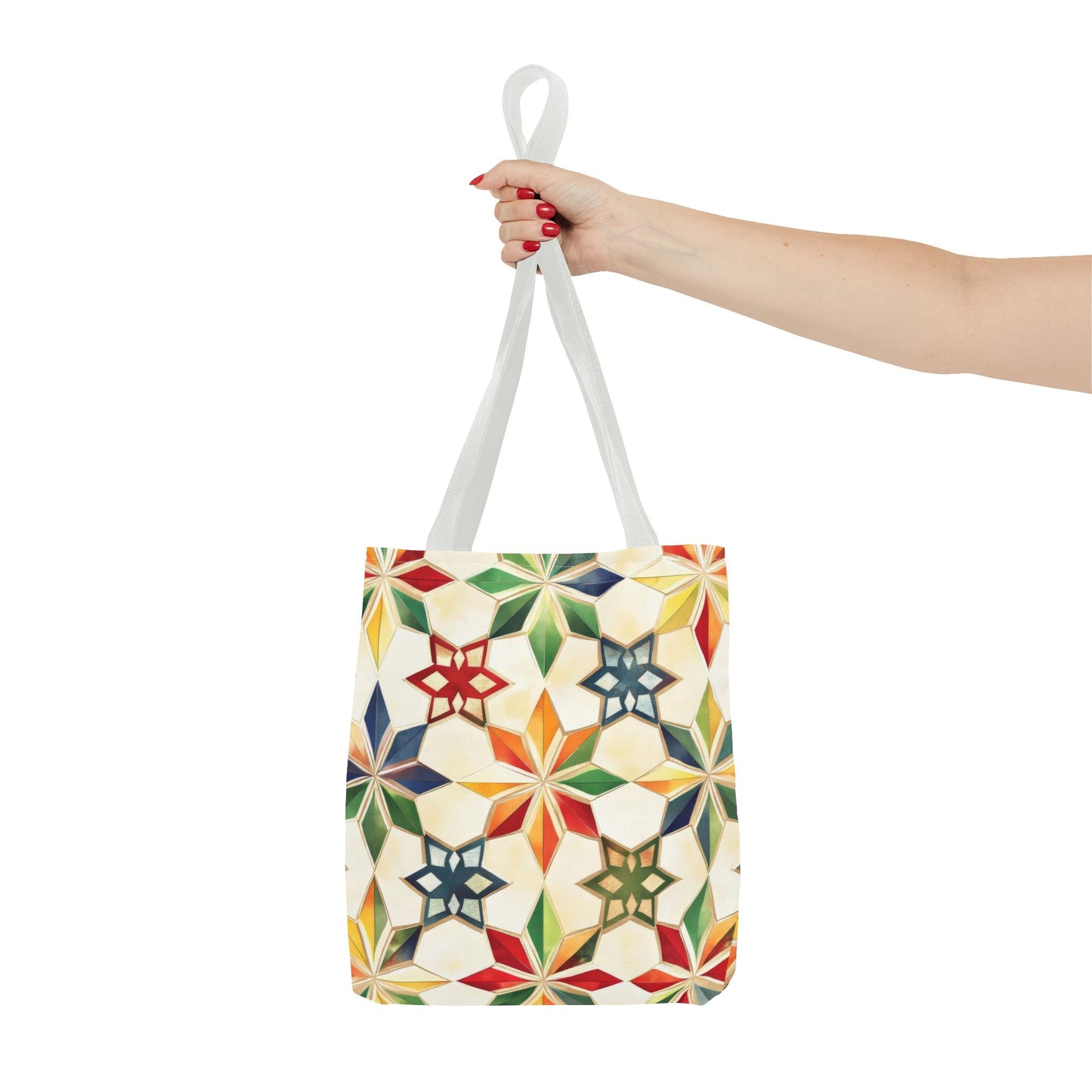 Colorful Geometric Tote Bag - Versatile Shopping Bag, Beach Tote, Gym Bag, Eco-Friendly Gift, Travel Companion