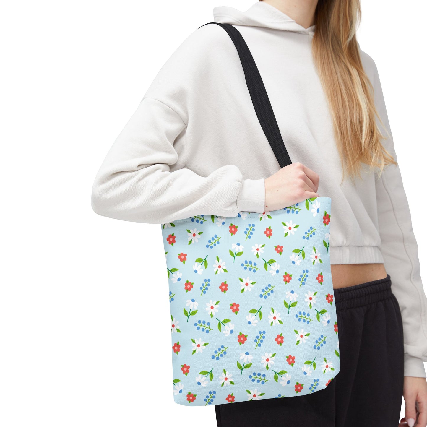 Floral Tote Bag, Spring Style, Eco-Friendly Shopping Bag, Gift for Her, Reusable Grocery Tote, Bright Floral Design