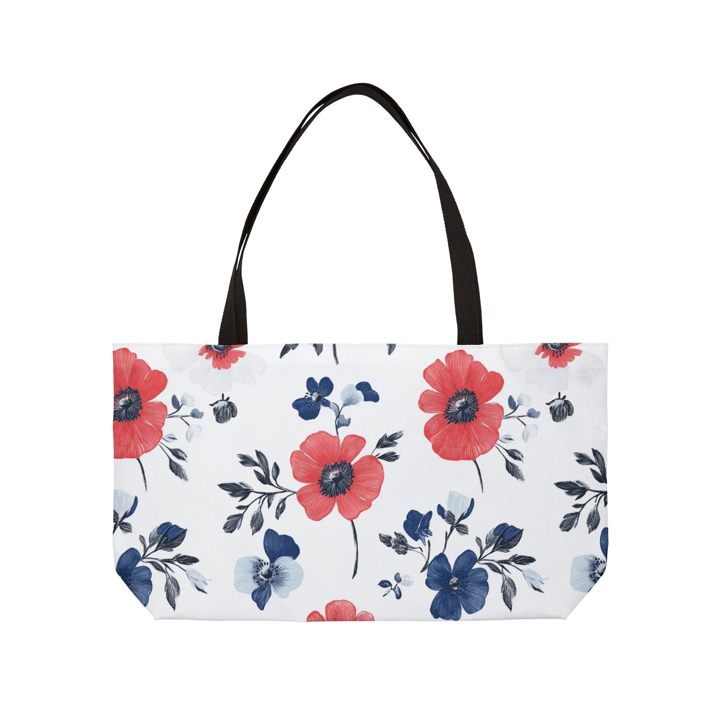 Floral Weekender Tote Bag - Perfect for Beach Days, Picnics, Travel, Gifts, Summer Outings