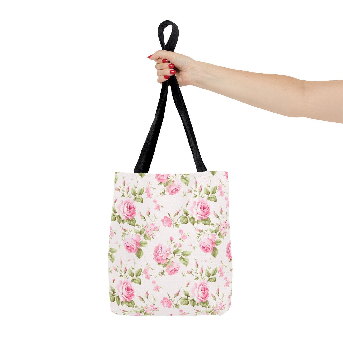 Floral Tote Bag, Rose Pattern Shoulder Bag, Stylish Eco-Friendly Shopper, Gift for Her, Spring Summer Accessory