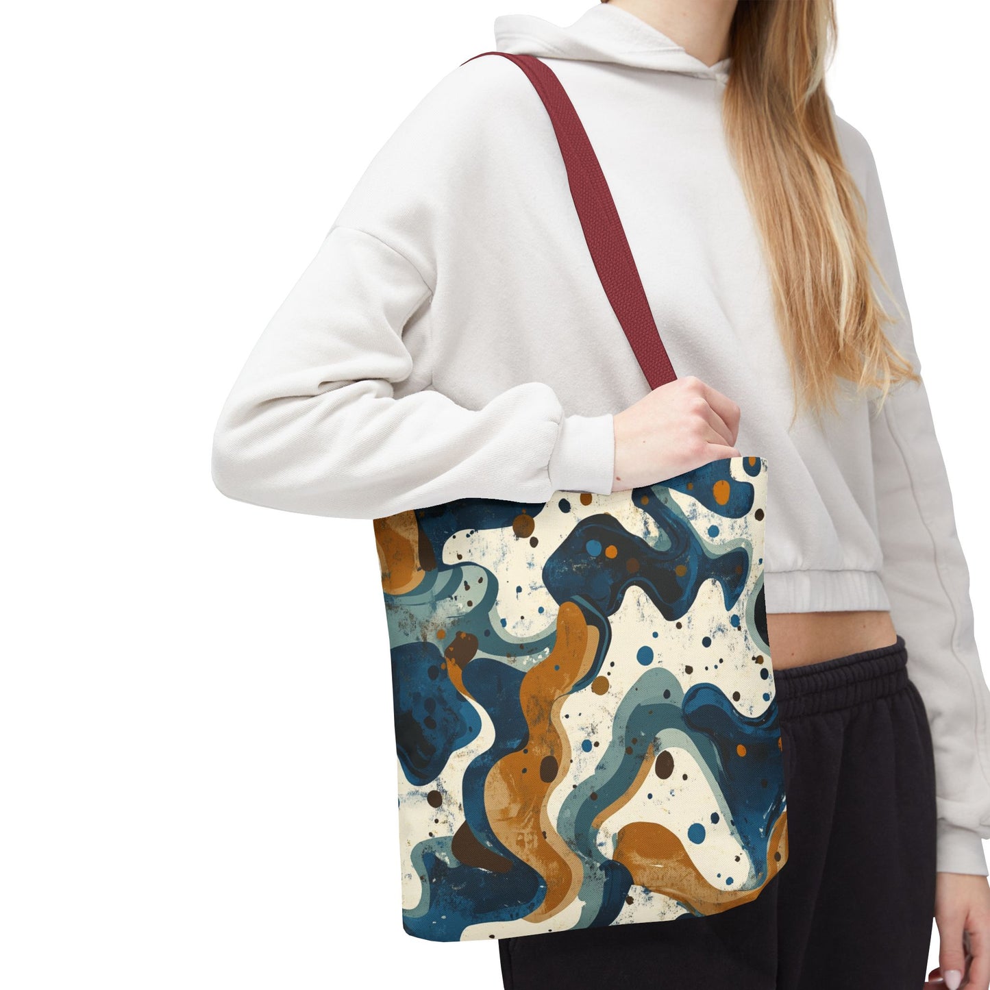 Stylish Abstract Tote Bag, Art-Inspired Carryall, Everyday Tote, Boho Chic Bag, Eco-Friendly Shopping Bag, Unique Gift Idea