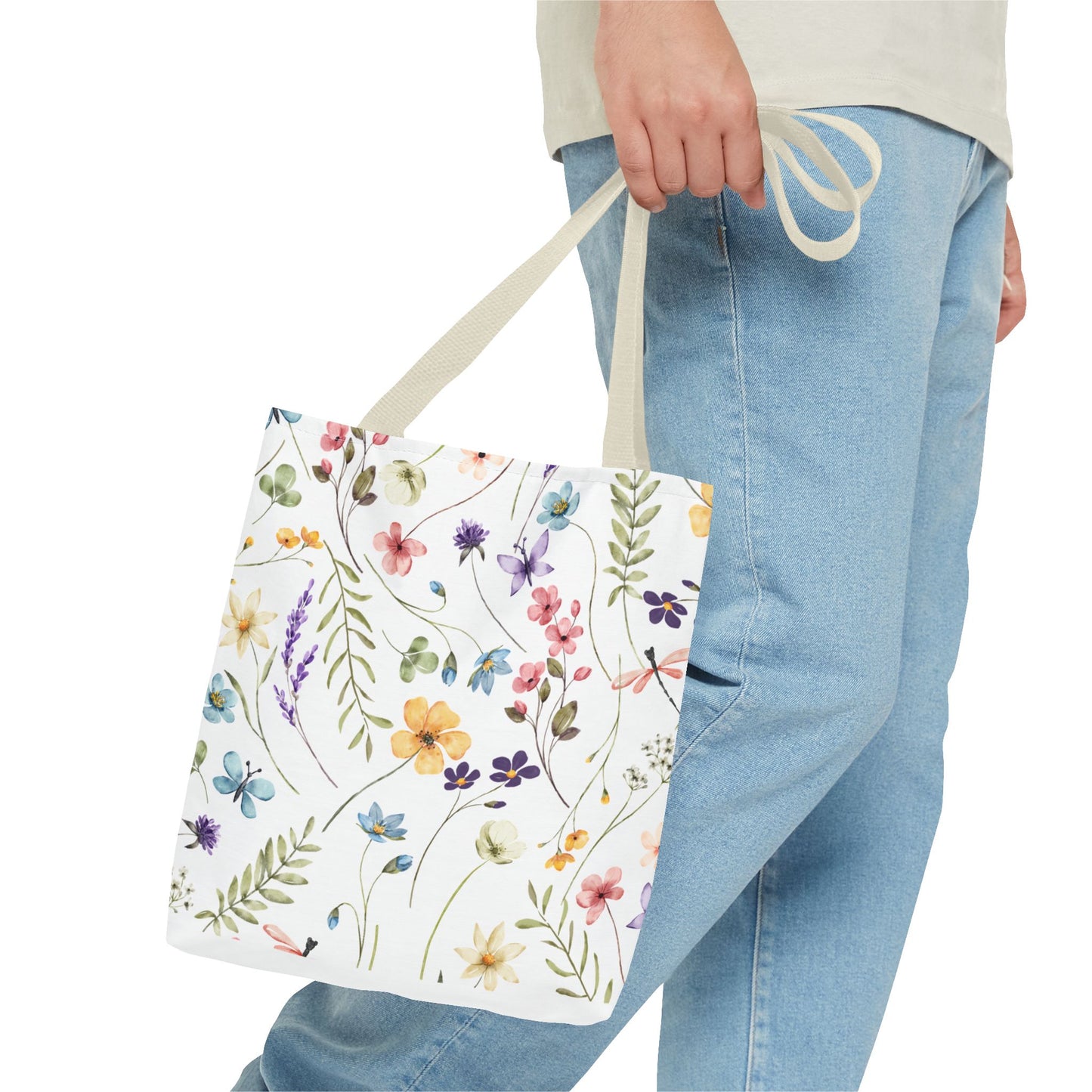 Floral Tote Bag - Stylish, Versatile, Reusable Shopping Bag, Eco-Friendly Gift, Perfect for Spring & Summer