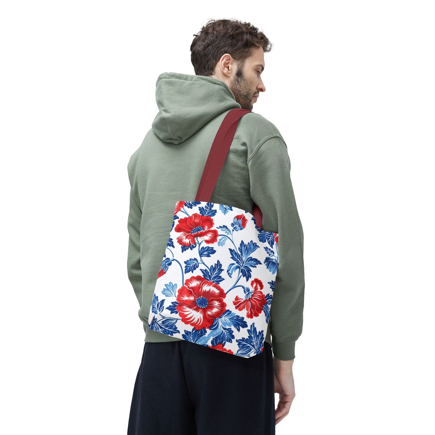 Floral Print Tote Bag for Everyday Use, Stylish Shopper, Reusable Grocery Bag, Gift for Her, Beach or Travel Accessory