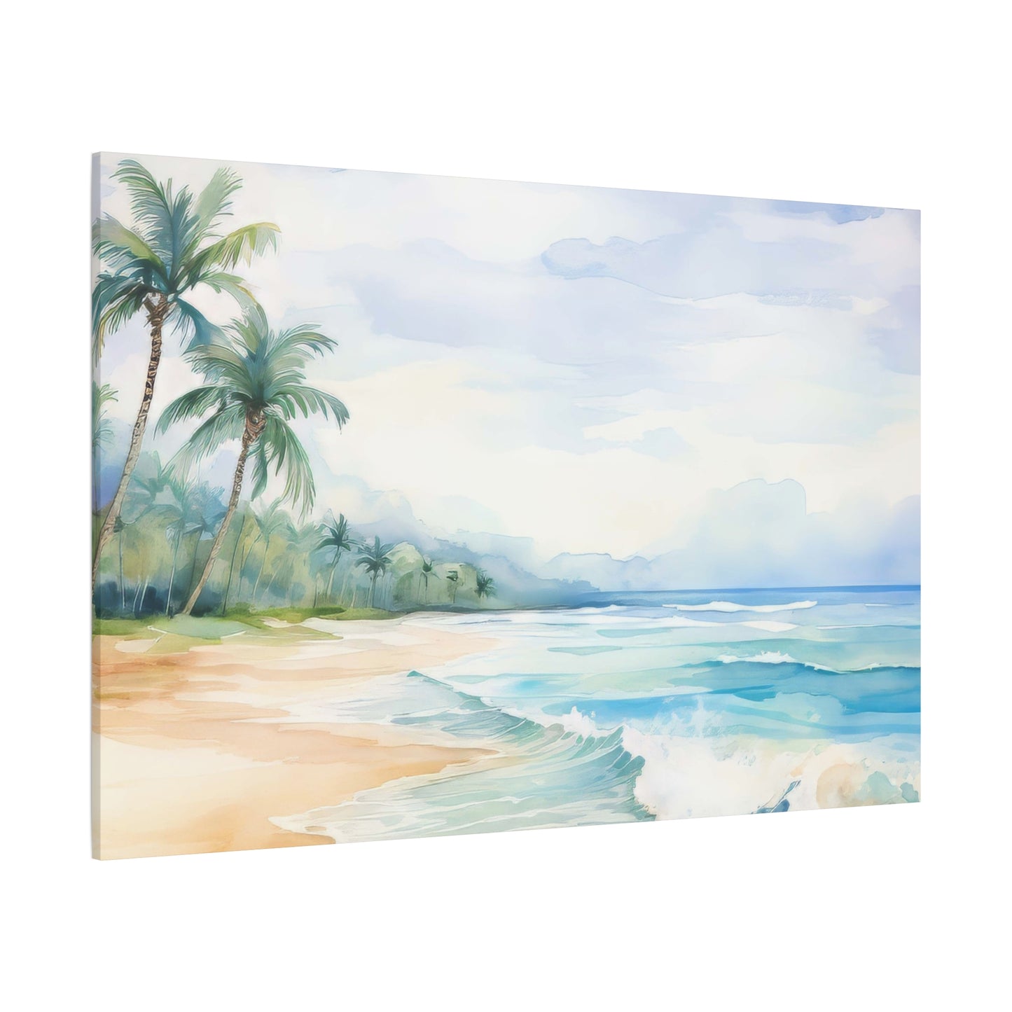Beach Vibes Wall Art, Coastal Canvas Print, Tropical Decor, Ocean Scene Artwork, Home Decor, Gift for Beach Lovers, Summer Wall Art