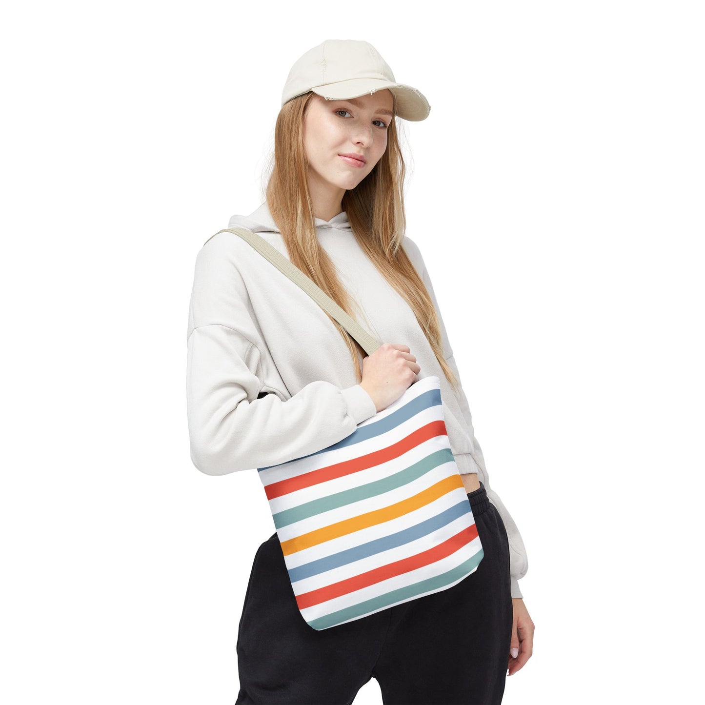 Colorful Striped Tote Bag, Beach Day Bag, Shopping Tote, Summer Accessory, Eco-Friendly Carryall