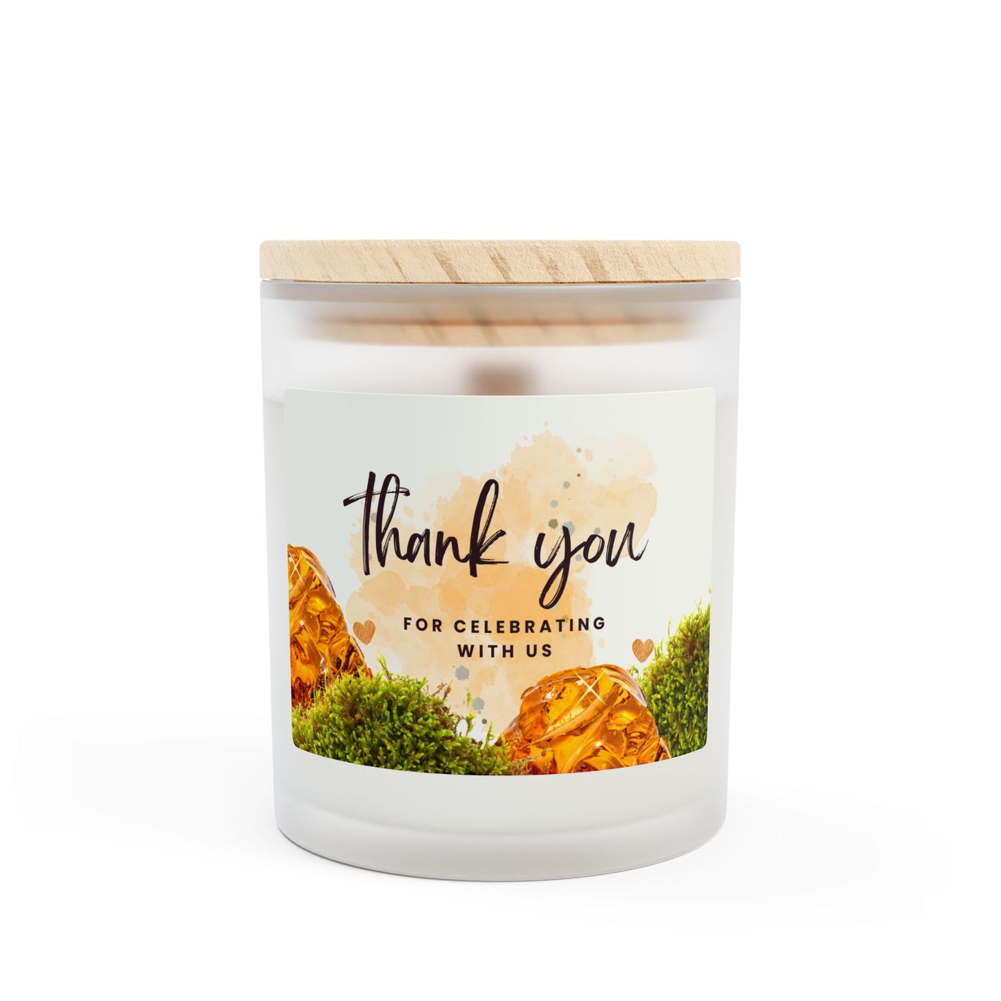 Personalized Thank You Candle - Frosted Glass 11oz