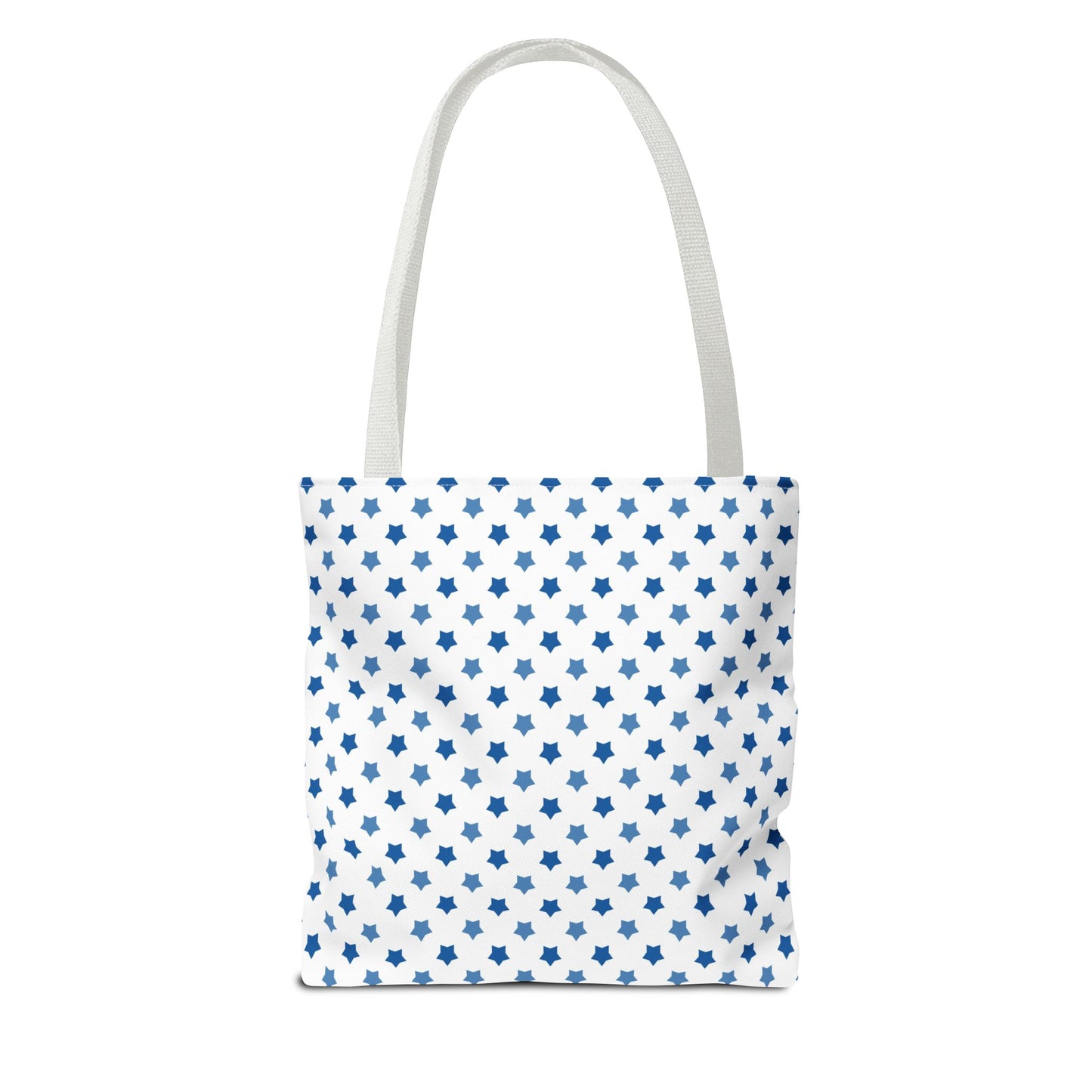 Blue Star Pattern Tote Bag, Stylish Reusable Tote, Shopping Bag, Beach Bag, Gift for Her, Eco-Friendly Accessories