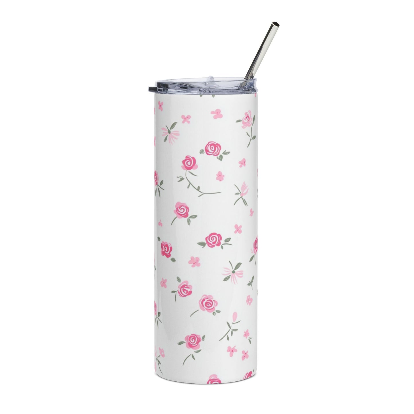 Floral Stainless Steel Tumbler, 20oz - Insulated Drinkware, Travel Mug, Gift for Her, Perfect for Coffee Lovers, Summer Parties