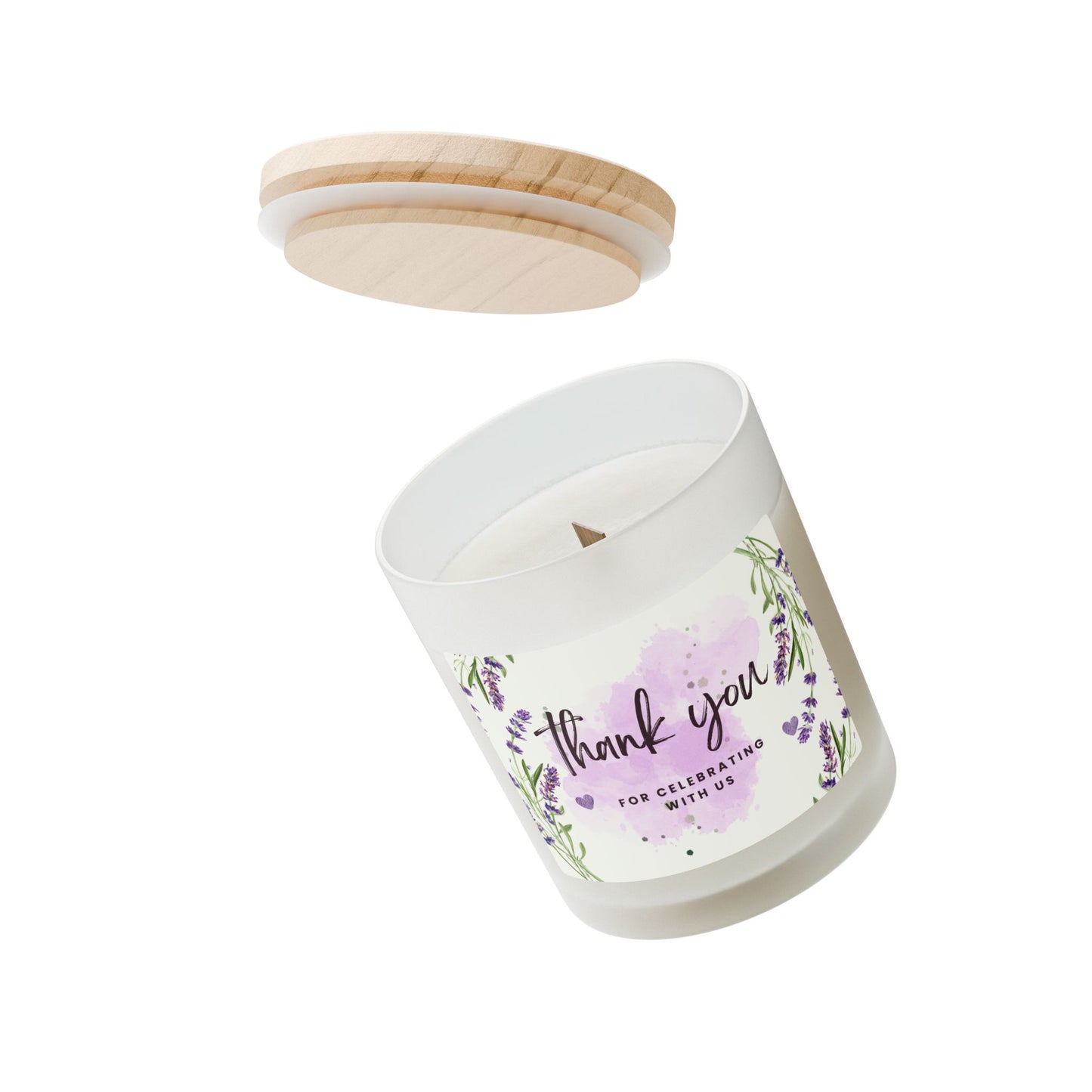 Personalized Thank You Candle - Frosted Glass 11oz