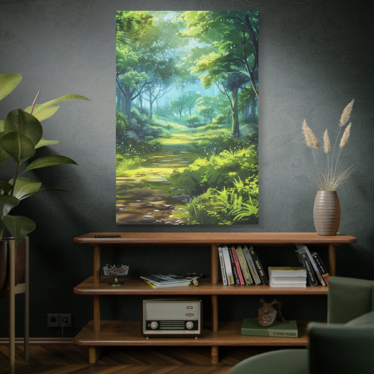 Serene Forest Canvas Print, Nature Wall Art, Home Decor, Gift for Nature Lovers, Eco-Friendly Artwork, Meditation Decoration