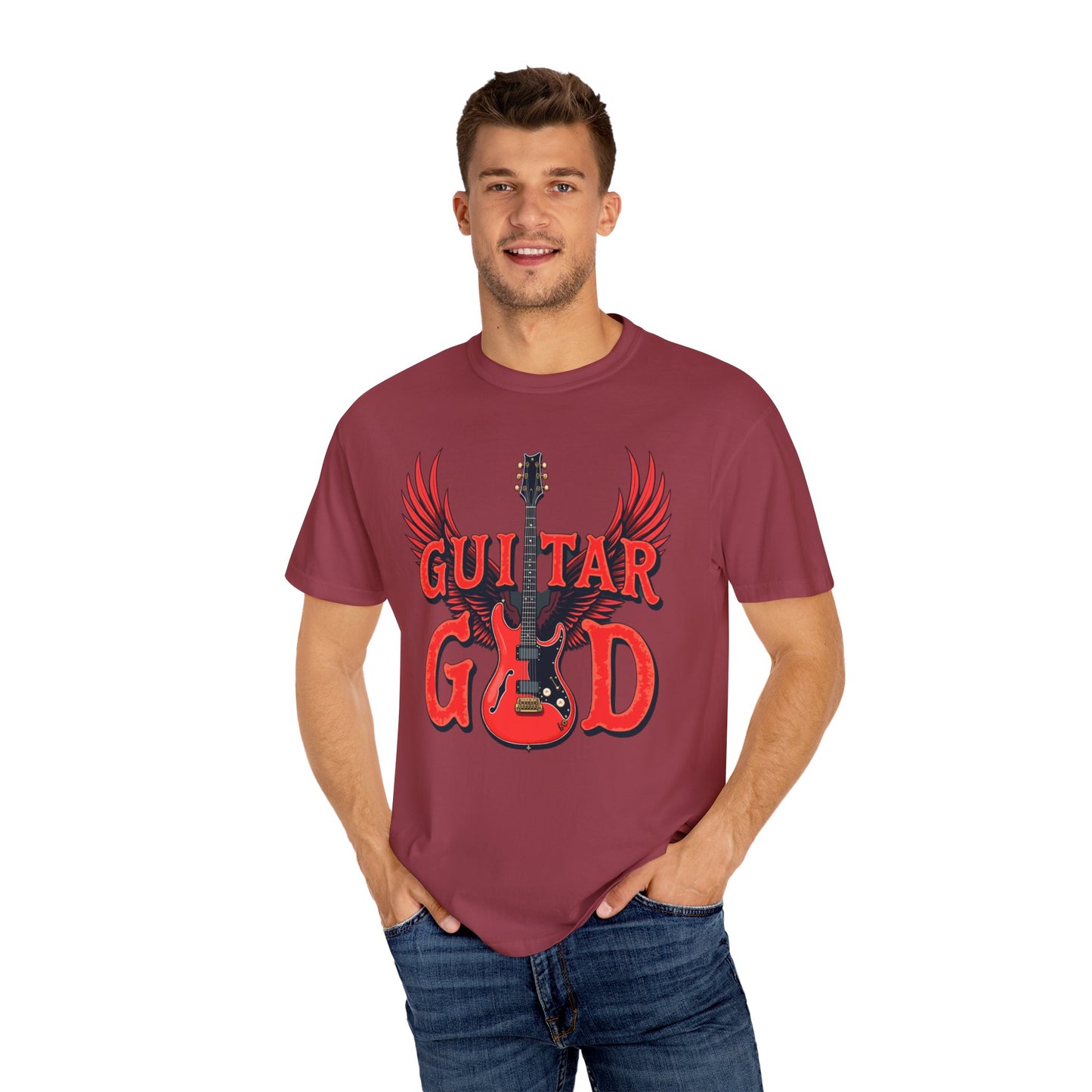 Guitar God T-Shirt, Music Lover Gift, Unisex Graphic Tee, Rock & Roll Apparel, Concert Outfit, Gift for Musicians
