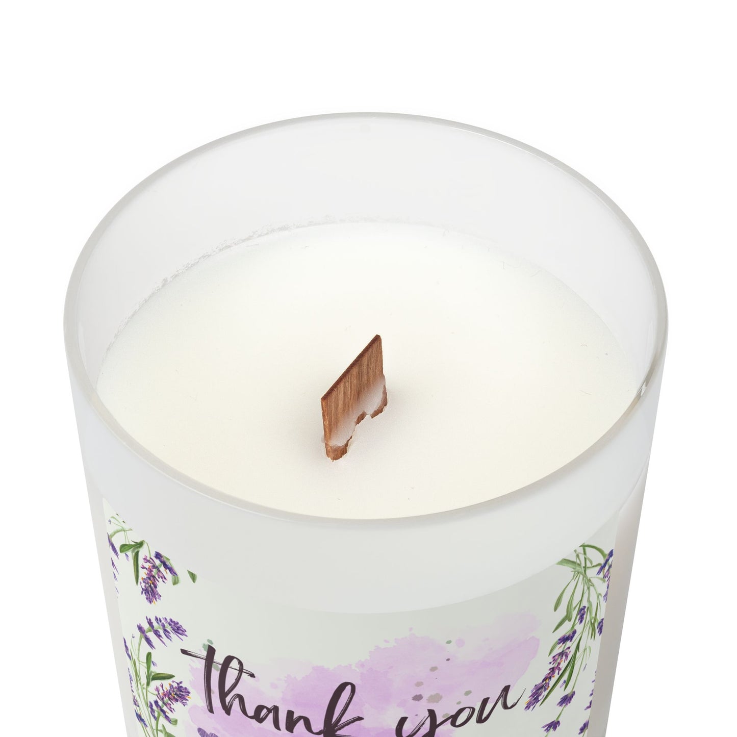 Personalized Thank You Candle - Frosted Glass 11oz