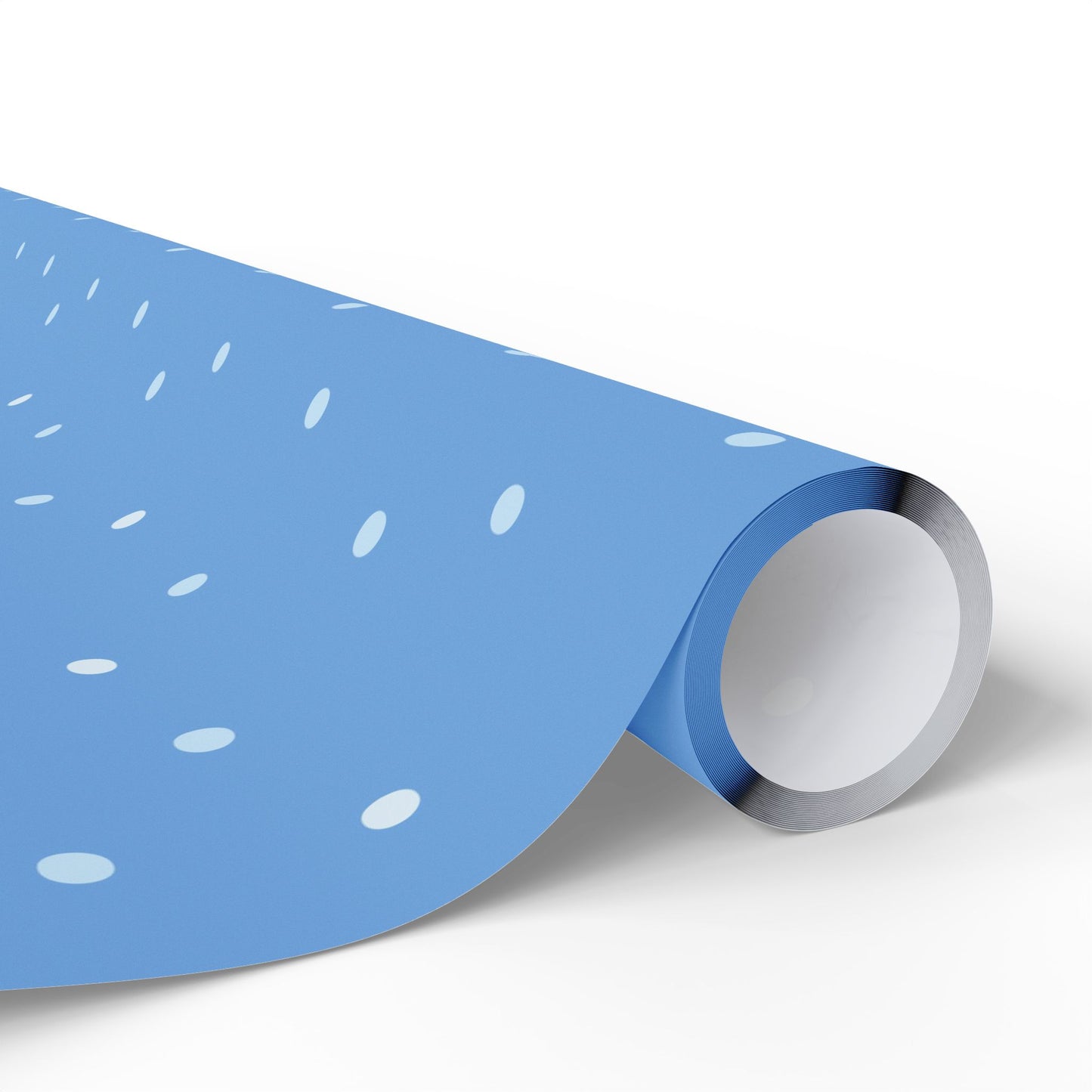 Whimsical Blue Polka Dot Wrapping Paper, Gift Wrap for Birthdays, Holidays, Baby Showers, Crafts & Celebrations