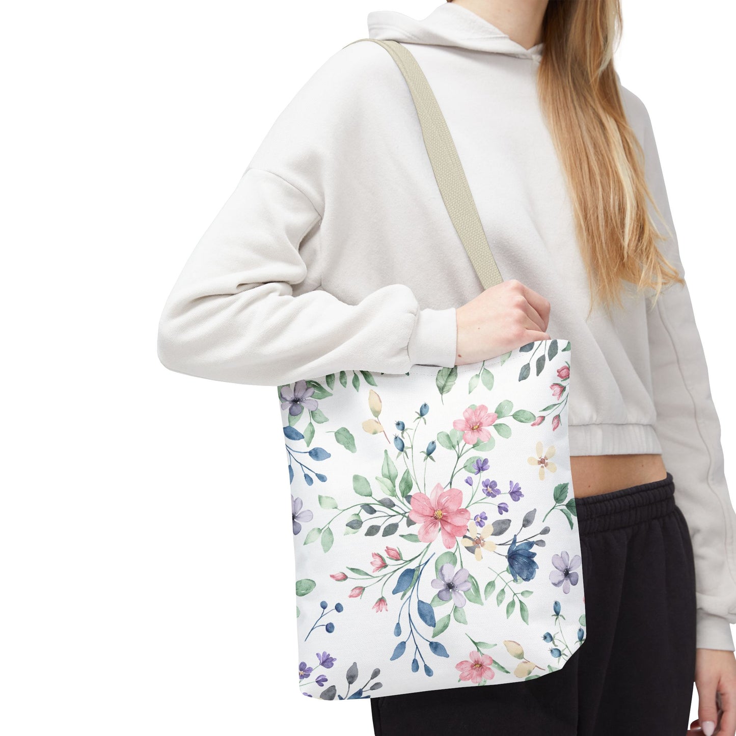 Floral Tote Bag | Stylish Carry-All for Everyday Use, Eco-Friendly Shopping, Beach Days, Spring Picnics, Gift for Moms