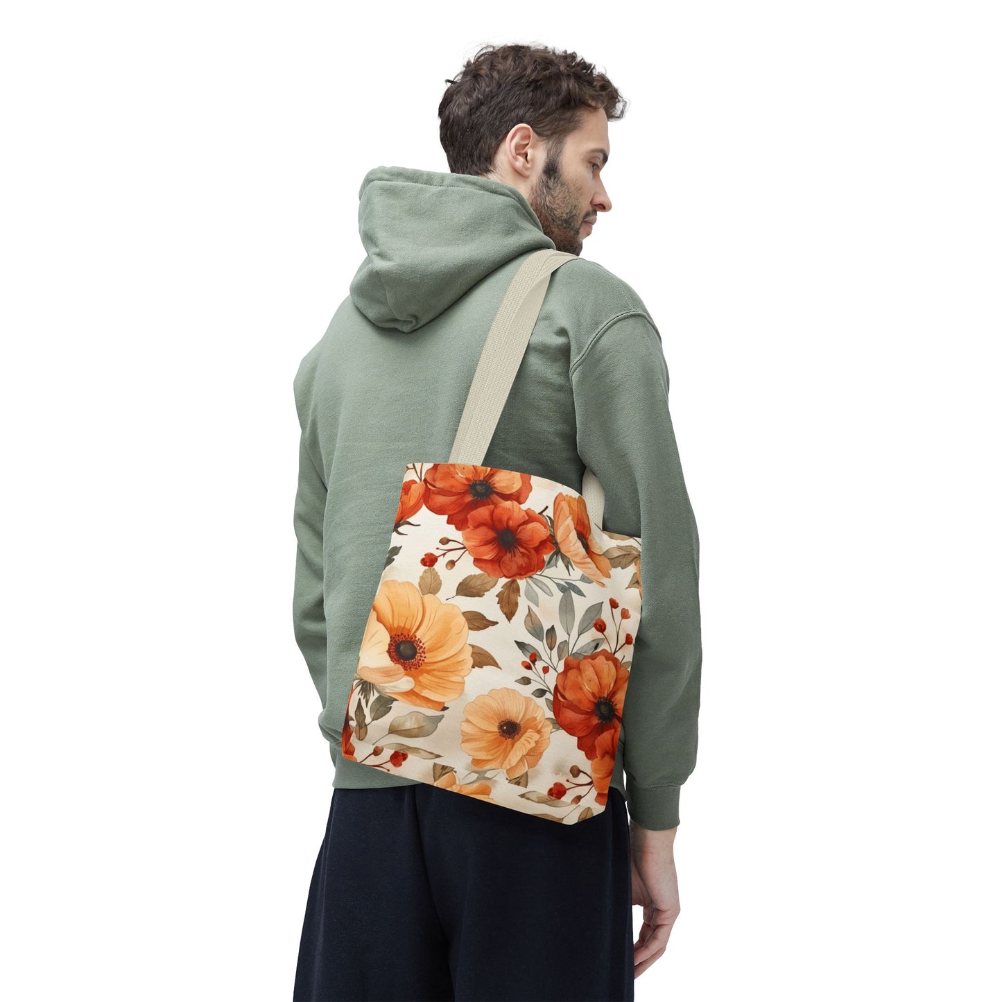 Floral Tote Bag - Boho Chic Reusable Shopping Bag, Gift for Her, Summer Beach Bag, Eco-Friendly Carryall, Everyday Handbag
