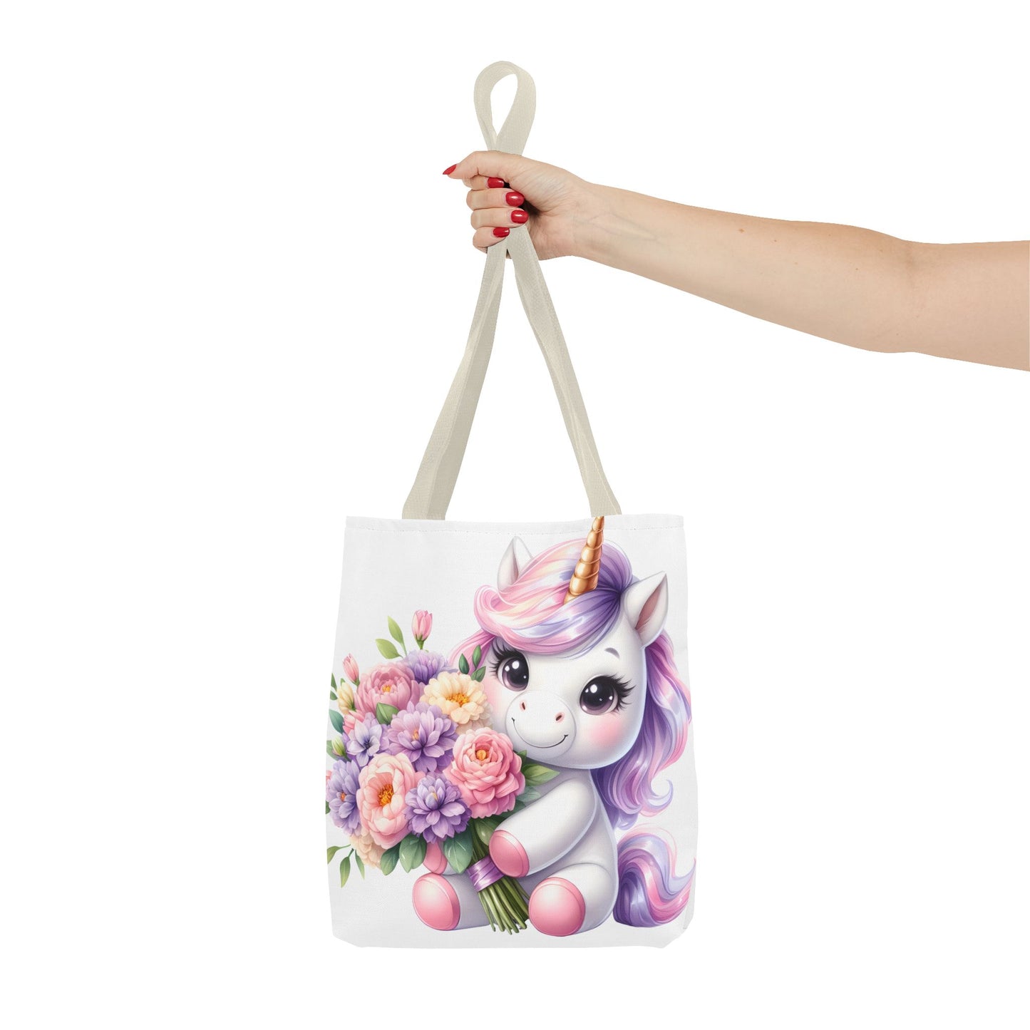 Cute Unicorn Tote Bag, Flower Girl Gift, Kids Birthday Party, Magical Purse for Women, Eco-Friendly Shopping Bag