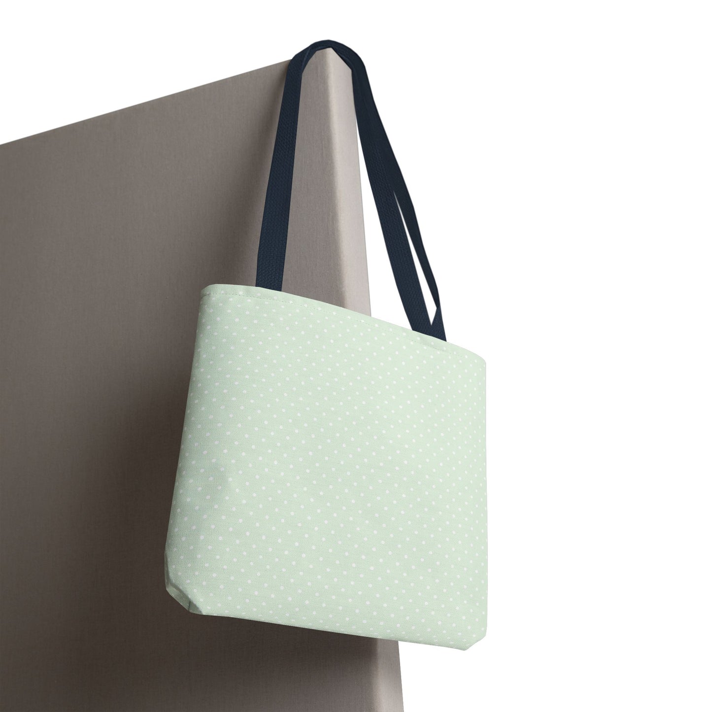 Mint Polka Dot Tote Bag | Stylish Eco-Friendly Day Bag, Beach Tote, Shopping Bag, Gift for Her, Everyday Purse
