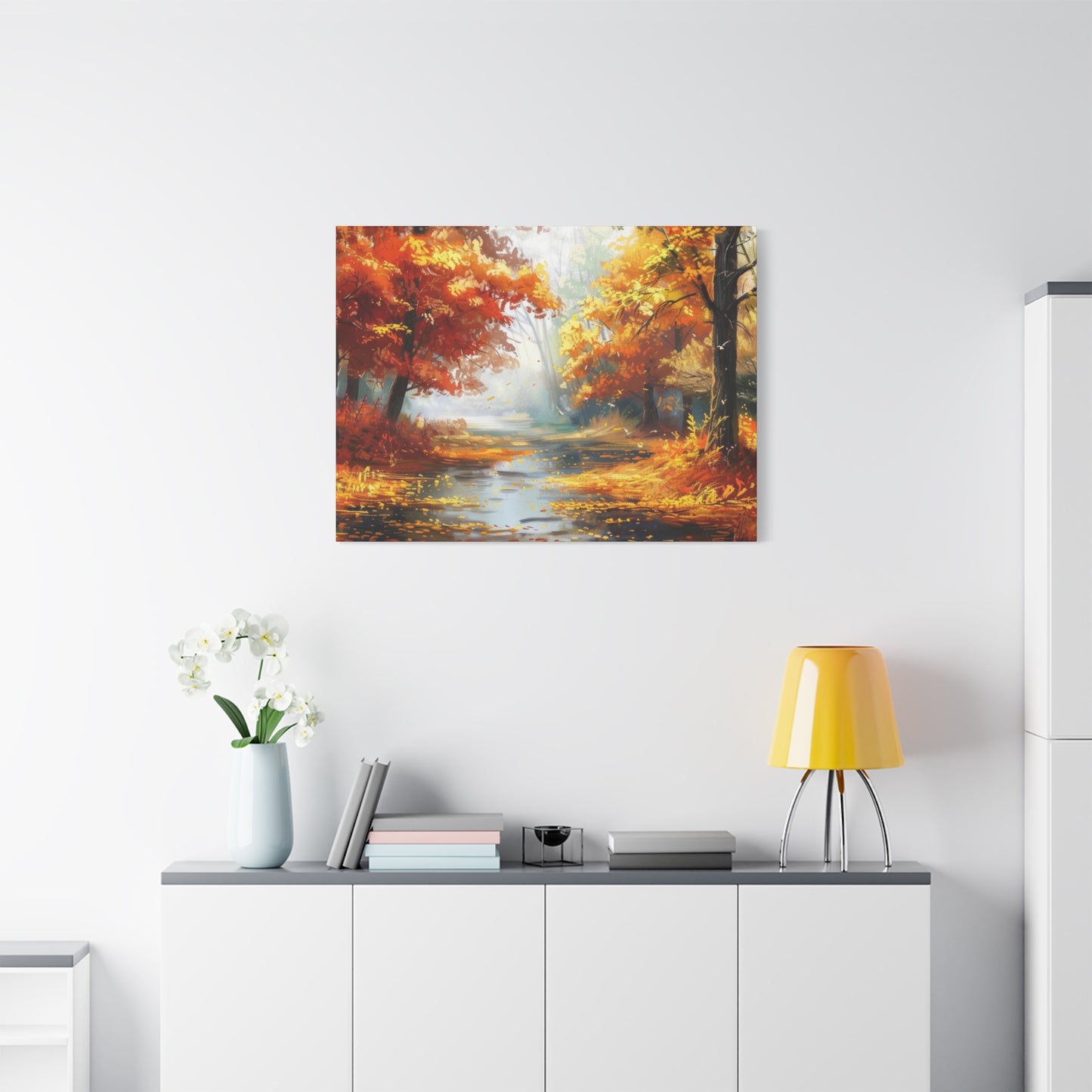 Autumn Serenity Canvas Art, Fall Decor, Nature Wall Art, Seasonal Home Decoration, Cozy Living Room Art