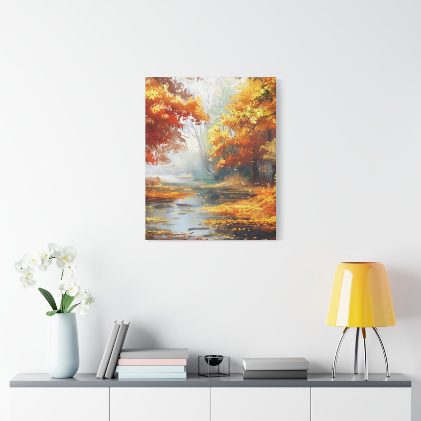 Autumn Serenity Canvas Print, Fall Decor, Home Wall Art, Nature Artwork, Gift for Nature Lovers, Cozy Decorating