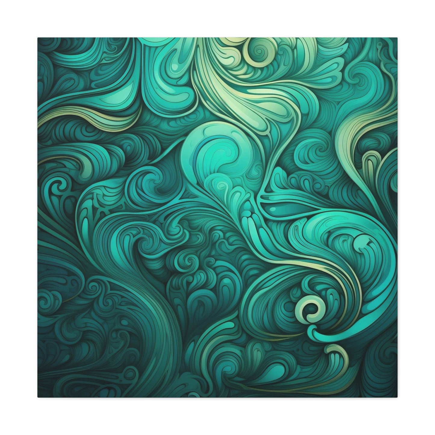 Artistic Stretched Canvas Wall Art, Modern Home Décor, Abstract Swirl Design, Living Room Decoration, Unique Gift for Art Lovers