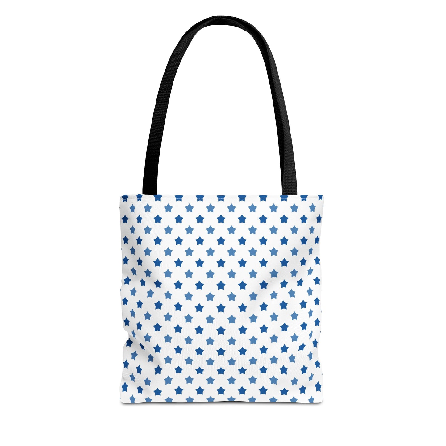 Blue Star Pattern Tote Bag, Stylish Reusable Tote, Shopping Bag, Beach Bag, Gift for Her, Eco-Friendly Accessories