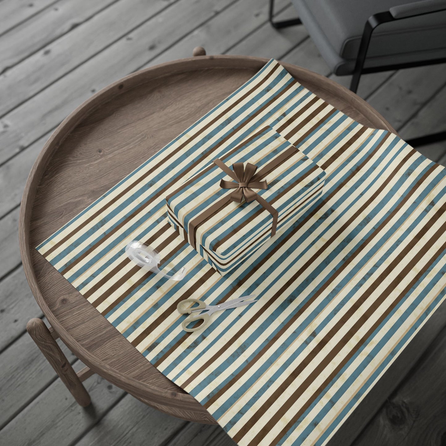 Elegant Striped Wrapping Paper, Gift Wrap for Birthdays, Holidays, Special Occasions, Eco-Friendly Gift Packaging