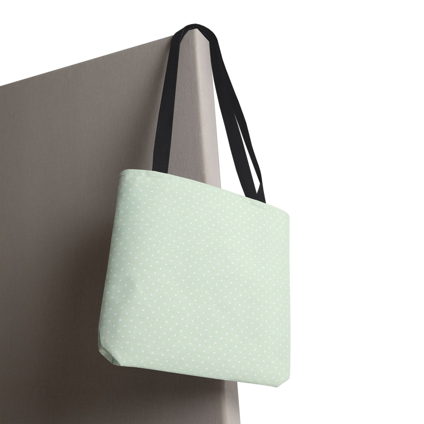 Mint Polka Dot Tote Bag | Stylish Eco-Friendly Day Bag, Beach Tote, Shopping Bag, Gift for Her, Everyday Purse