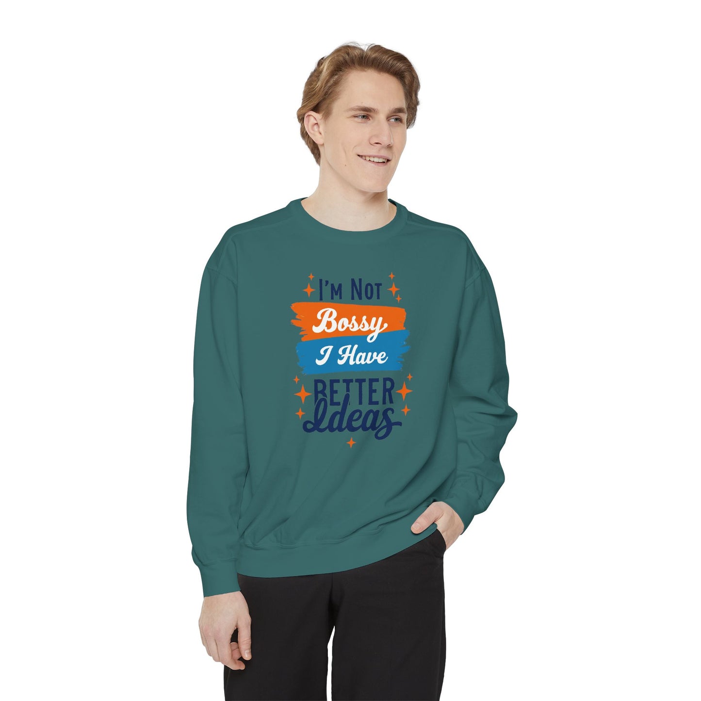 Bossy Ideas Unisex Sweatshirt - Cozy Gift for Friends, Funny Casual Wear, Unique Birthday Present, Relaxed Fit, Cool Motivational Apparel
