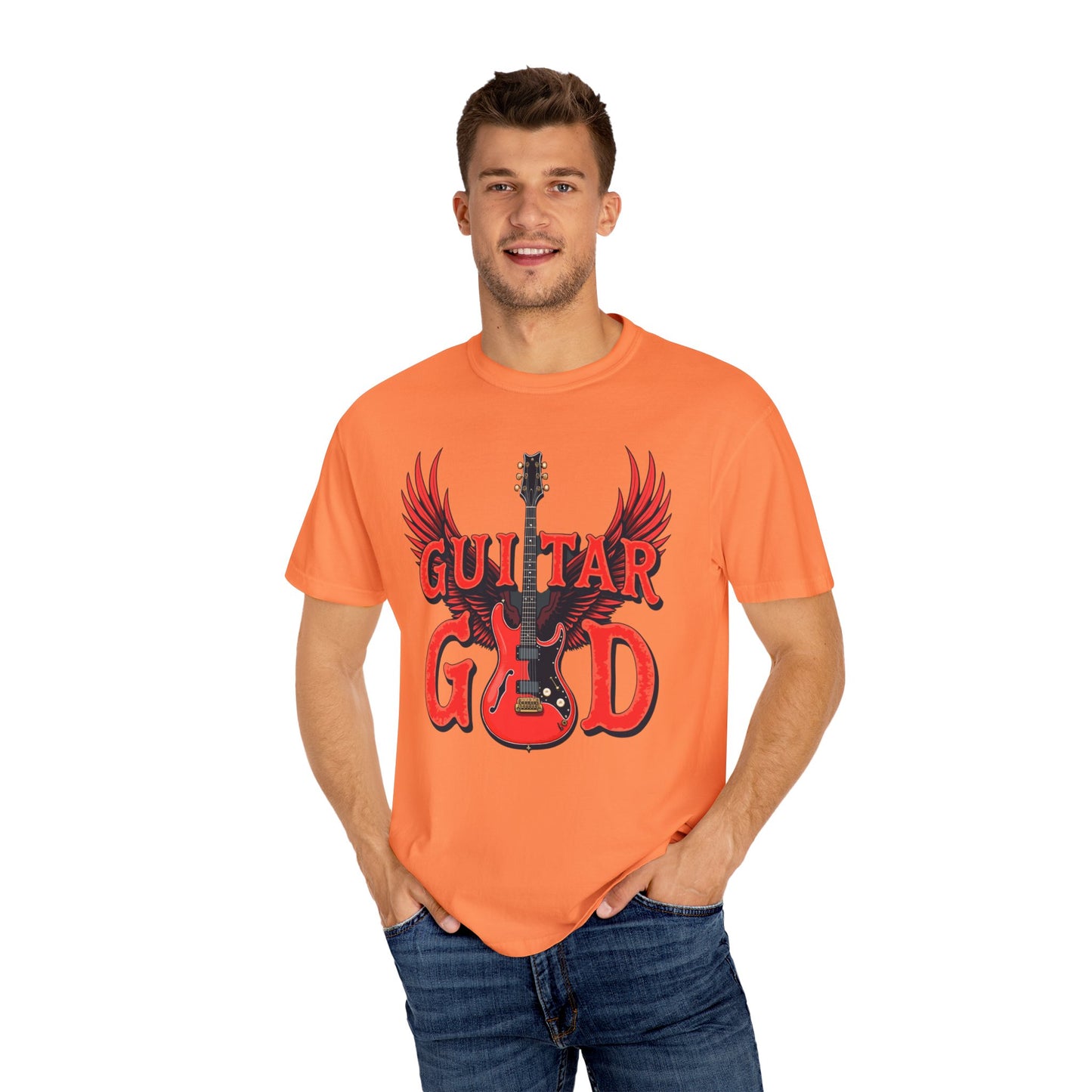 Guitar God T-Shirt, Music Lover Gift, Unisex Graphic Tee, Rock & Roll Apparel, Concert Outfit, Gift for Musicians