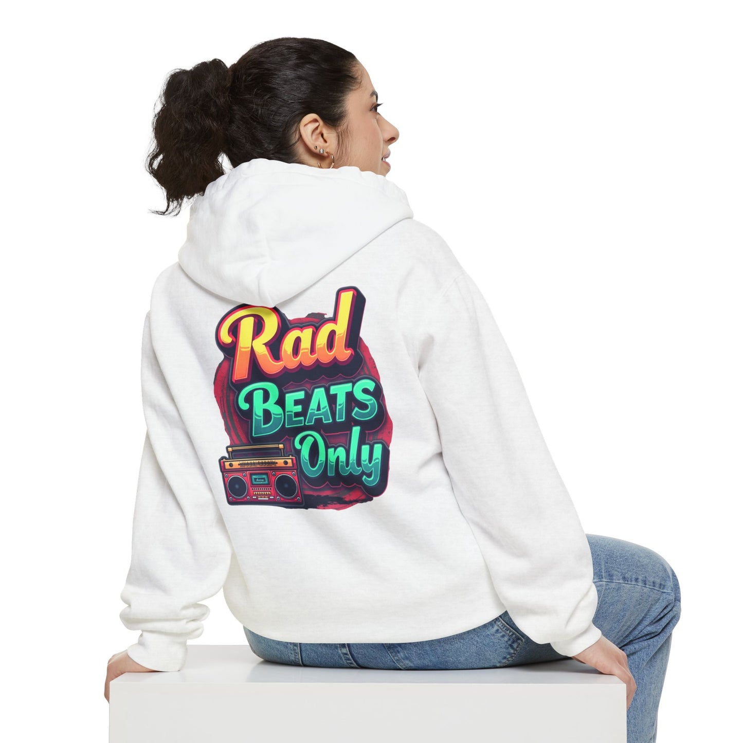 Rad Beats Unisex Hoodie, Music Lover Gift, Fun Retro Apparel, Unique Streetwear, Perfect for Casual Outfits