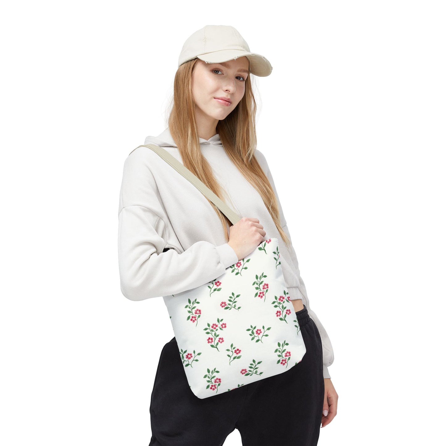 Floral Print Tote Bag, Stylish Reusable Shopping Tote, Cute Picnic Bag, Summer Beach Accessory, Gift for Her