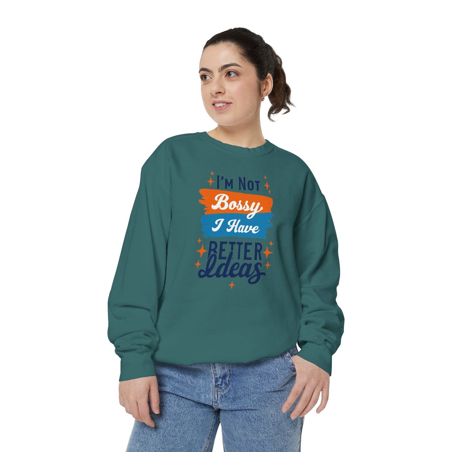 Bossy Ideas Unisex Sweatshirt - Cozy Gift for Friends, Funny Casual Wear, Unique Birthday Present, Relaxed Fit, Cool Motivational Apparel