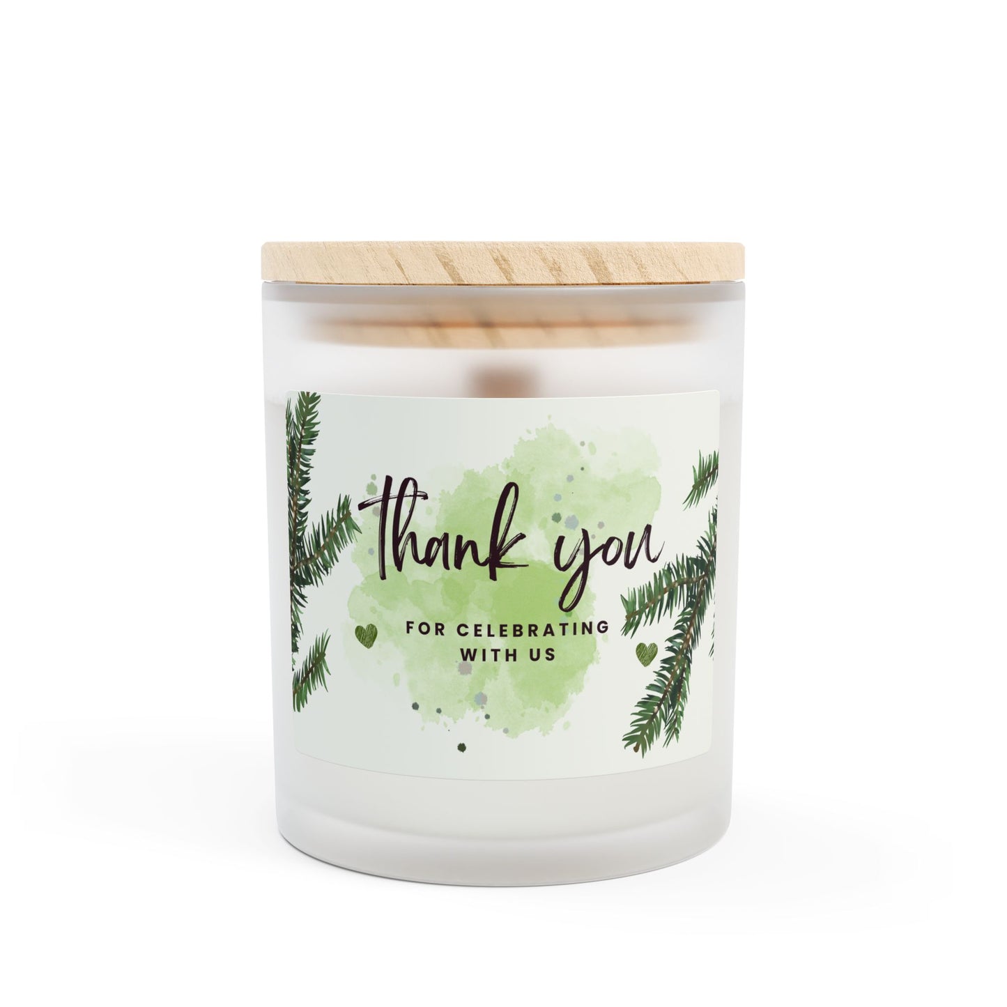 Personalized Thank You Candle - Frosted Glass 11oz