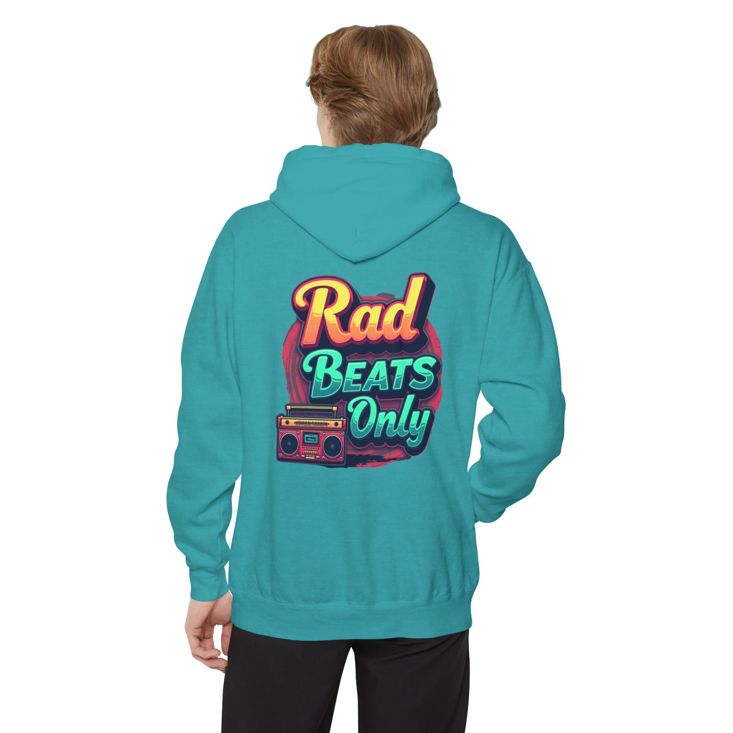Rad Beats Unisex Hoodie, Music Lover Gift, Fun Retro Apparel, Unique Streetwear, Perfect for Casual Outfits
