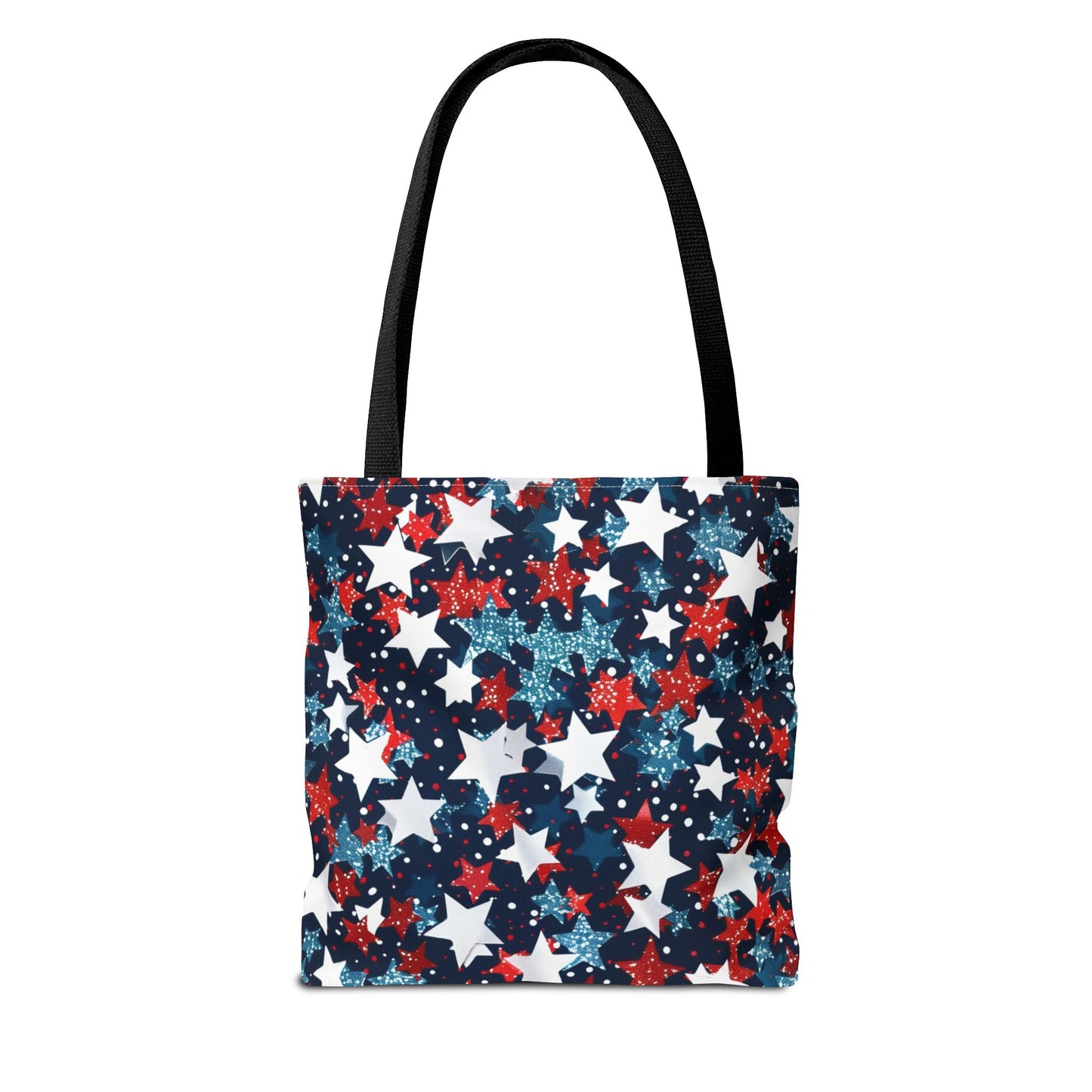 Patriotic Stars Tote Bag, Stylish Grocery Bag, Beach Tote, Gift for Her, USA Flag, Summer Accessory