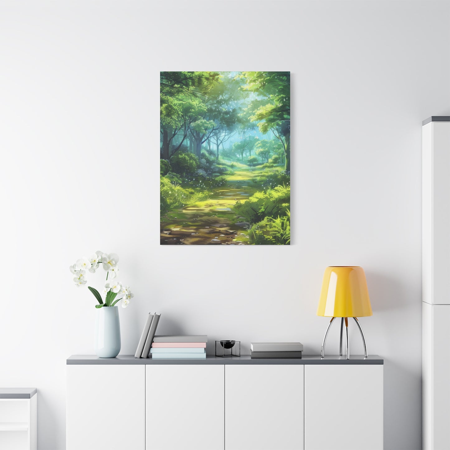 Serene Forest Canvas Print, Nature Wall Art, Home Decor, Gift for Nature Lovers, Eco-Friendly Artwork, Meditation Decoration