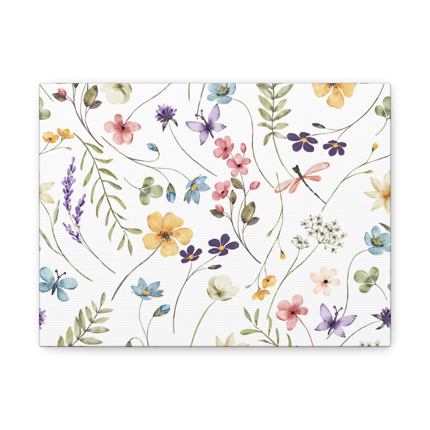 Floral Canvas Wall Art, Home Decor, Nature Inspired Artwork, Gift for Her, Spring Decor, Bright Wall Hanging