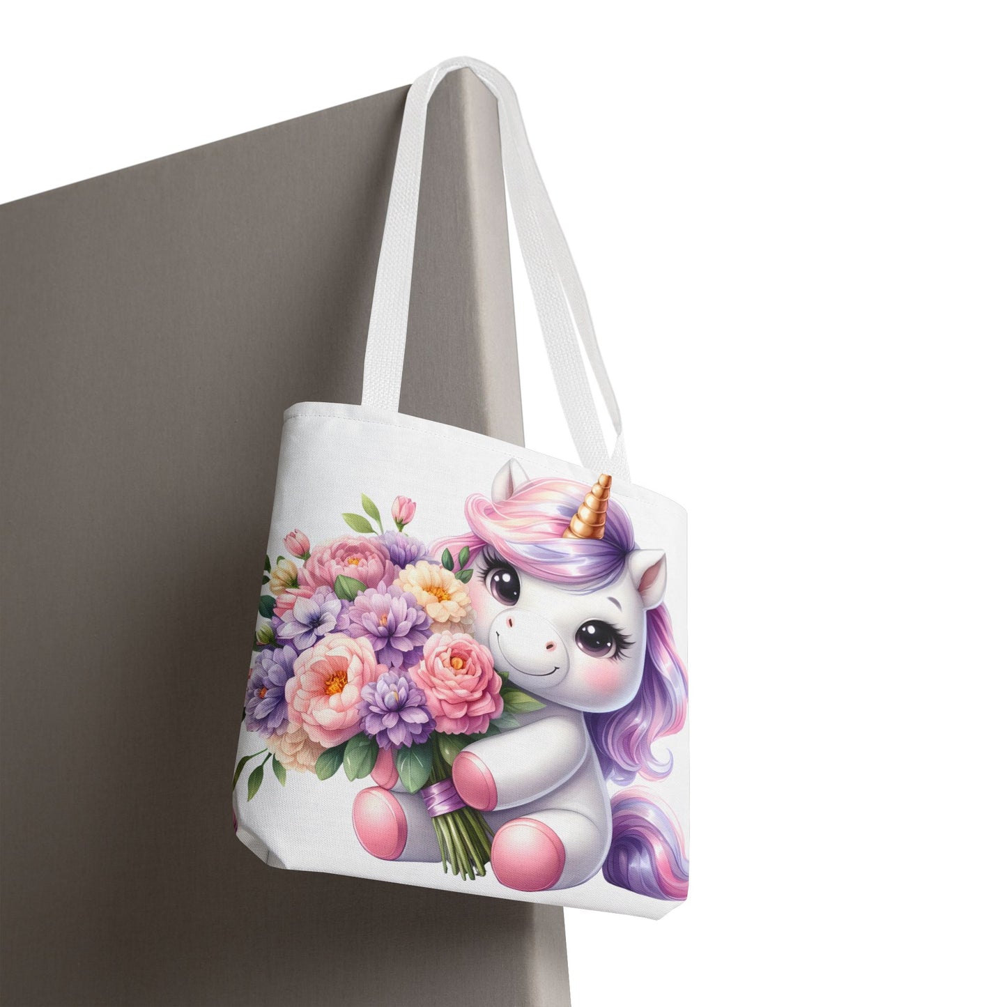 Cute Unicorn Tote Bag, Flower Girl Gift, Kids Birthday Party, Magical Purse for Women, Eco-Friendly Shopping Bag