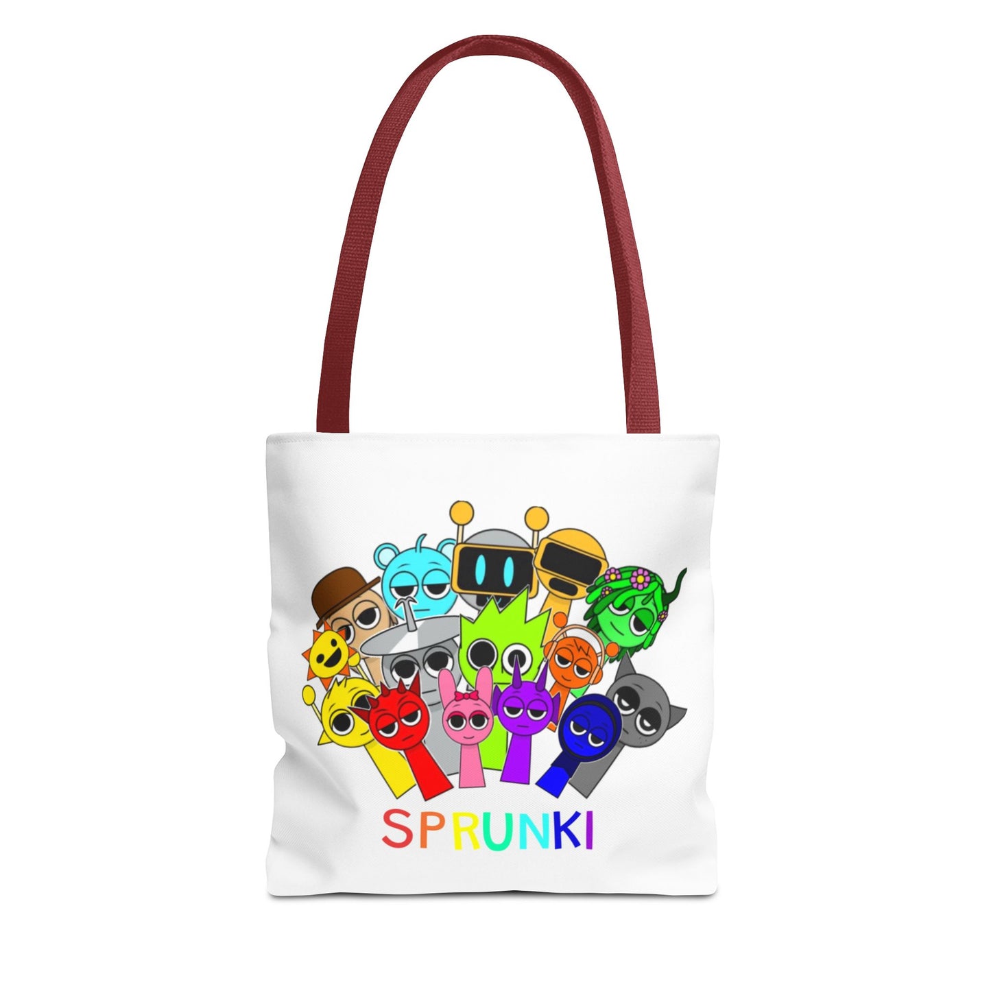 Fun Character Tote Bag – Sprunki Design, Cute Shopping Bag, Colorful Art Tote, Gift for Kids, Cartoon Lovers