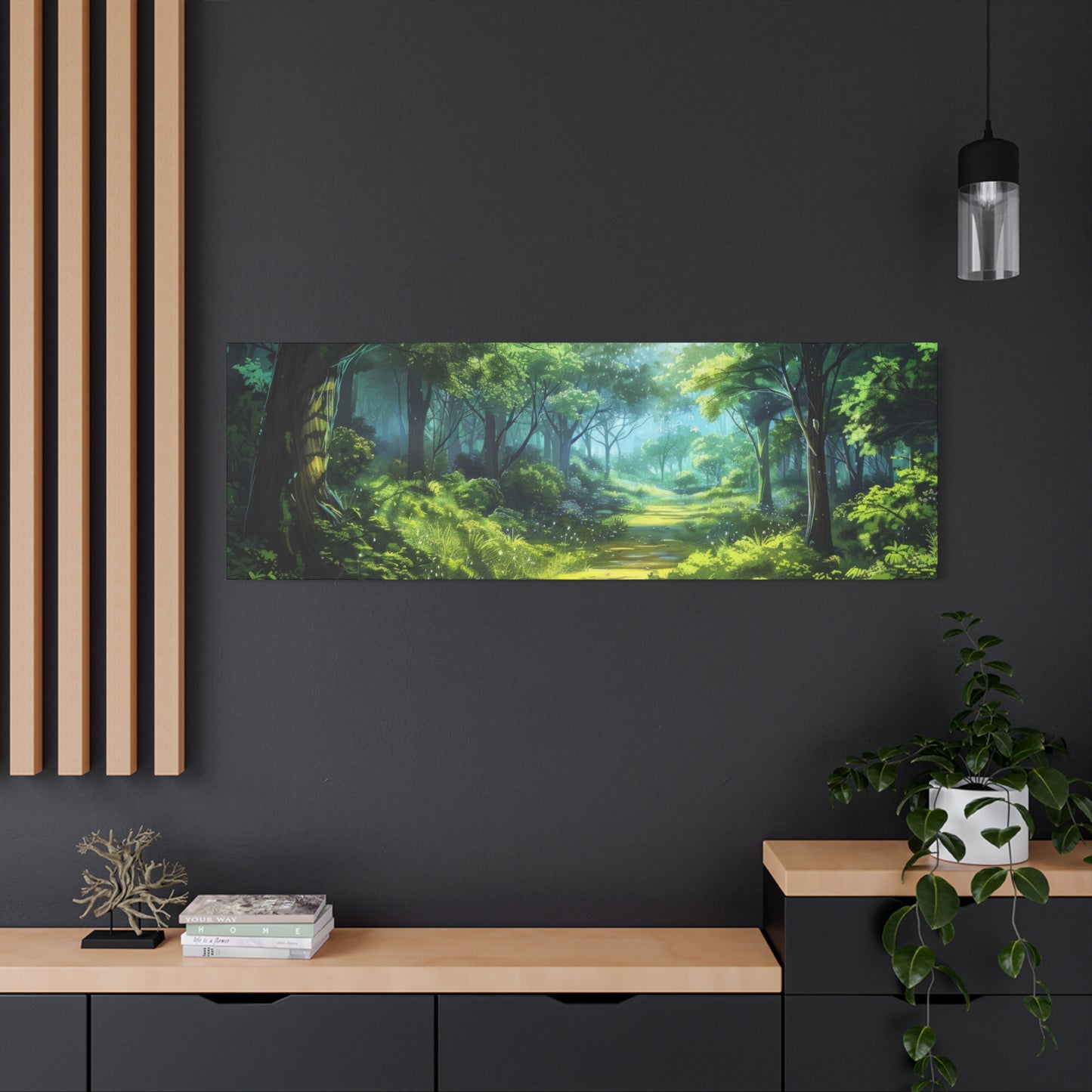Serene Forest Canvas Print, Nature Wall Art, Home Decor, Gift for Nature Lovers, Eco-Friendly Artwork, Meditation Decoration