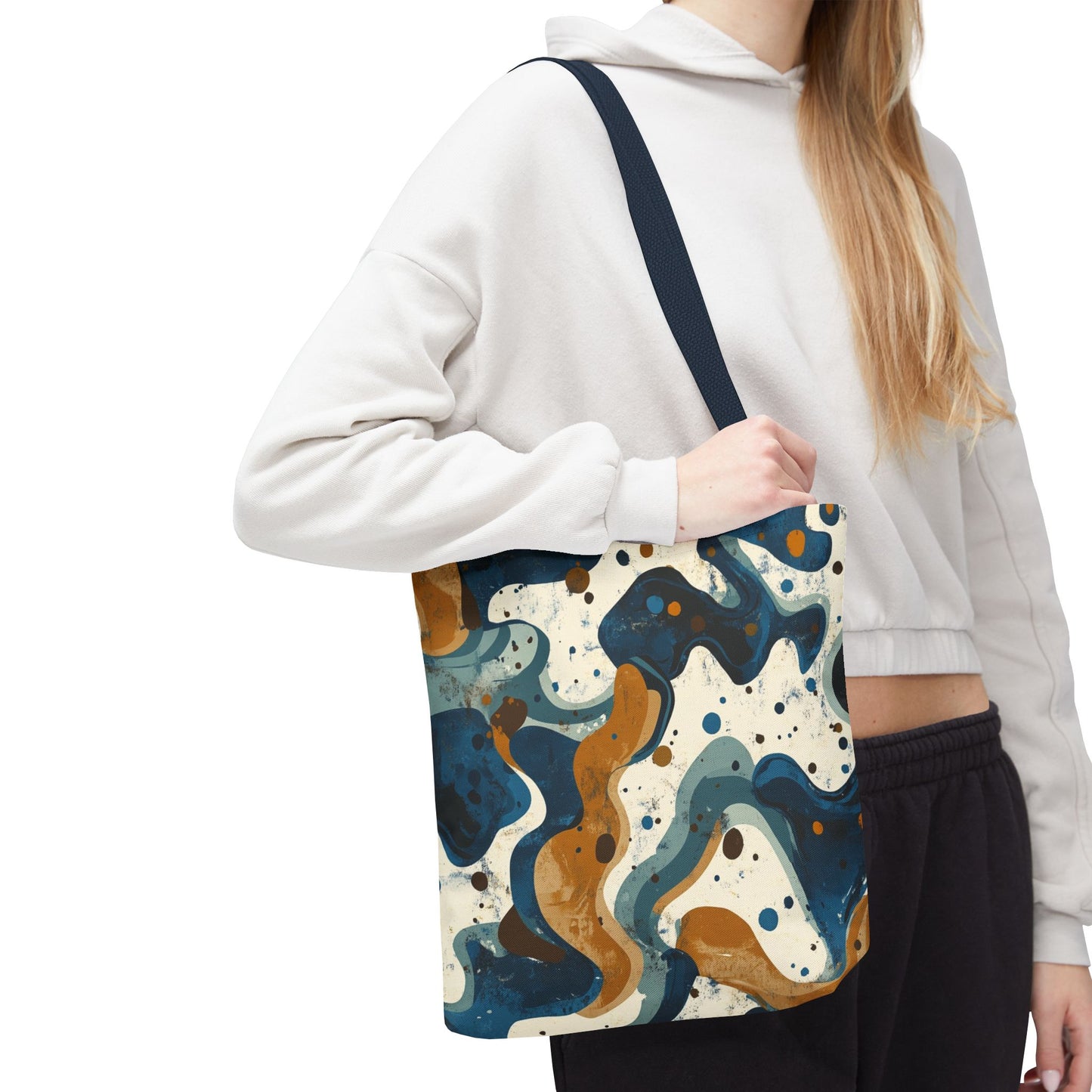 Stylish Abstract Tote Bag, Art-Inspired Carryall, Everyday Tote, Boho Chic Bag, Eco-Friendly Shopping Bag, Unique Gift Idea