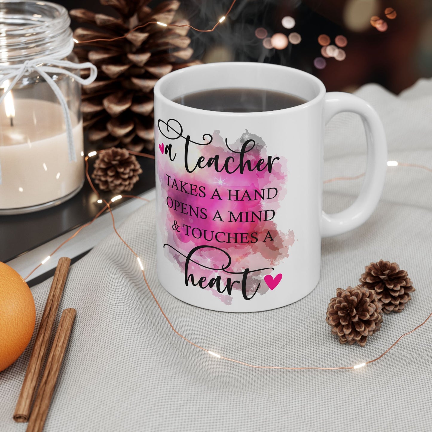 Teacher Appreciation Ceramic Mug - Motivational Gift, 11oz/15oz Coffee Cup for Educators, End of Year Gift, Inspirational Quote