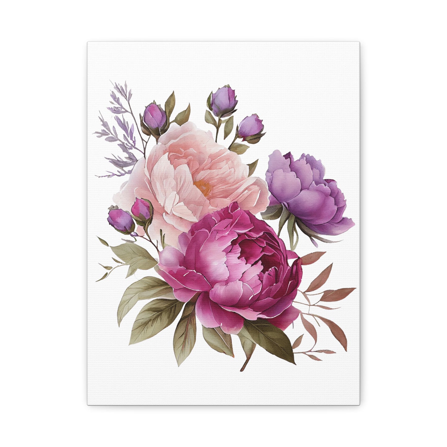 Floral Wall Art Canvas, Home Decor, Gift for Her, Peony Art, Living Room Decoration, Mothers Day
