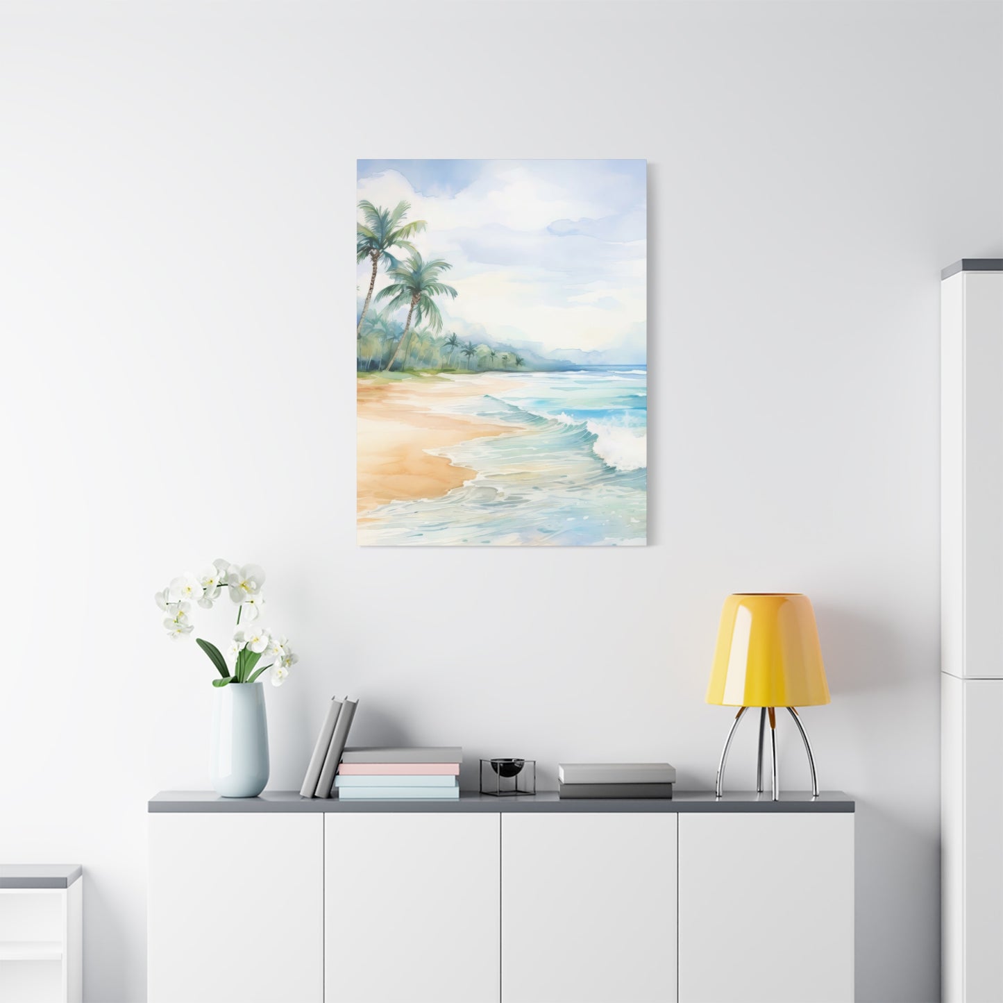Beach Vibes Wall Art, Coastal Canvas Print, Tropical Decor, Ocean Scene Artwork, Home Decor, Gift for Beach Lovers, Summer Wall Art