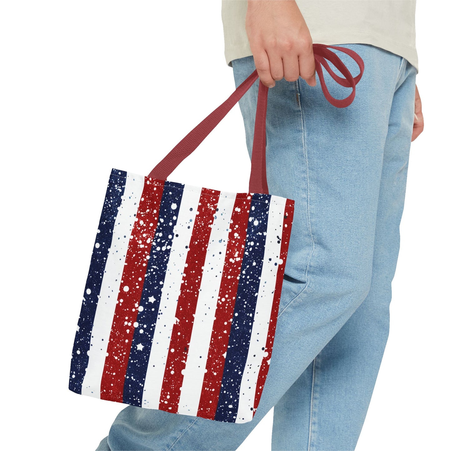 Patriotic Tote Bag, USA Flag Tote, Fourth of July Bags, Beach Bag, Independence Day Shopper, American Pride Accessory