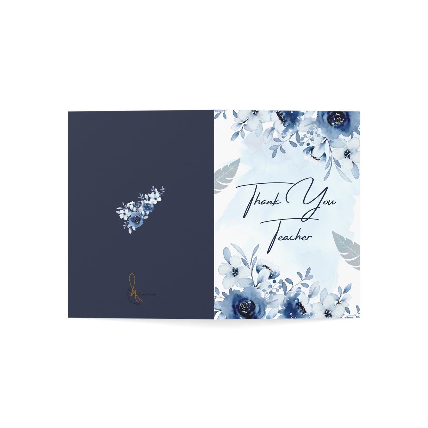 Floral Greeting Cards - Thank You Teacher, Appreciation Notes, Birthday Cards, Wedding Invitations, Set of 1-50