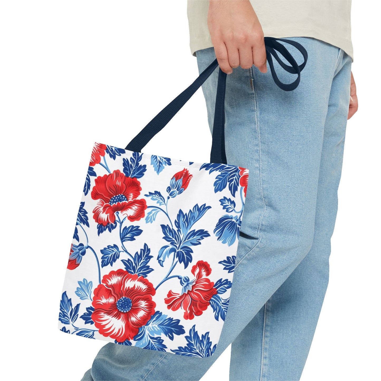 Floral Print Tote Bag for Everyday Use, Stylish Shopper, Reusable Grocery Bag, Gift for Her, Beach or Travel Accessory