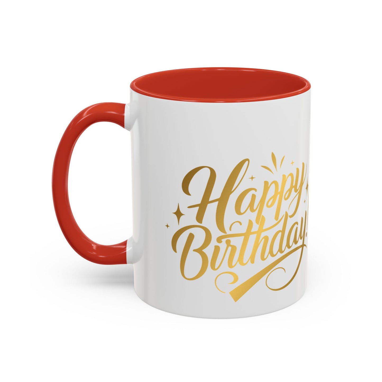 Happy Birthday Accent Coffee Mug - Cute Dinosaur with Balloons - Fun Celebration Drinkware