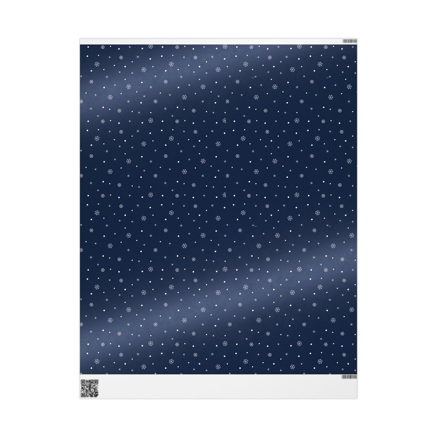 Navy Blue Snowflake Wrapping Paper, Festive Gift Wrap for Holidays, Christmas, Birthday, Winter Celebration, Eco-friendly Decorative Paper
